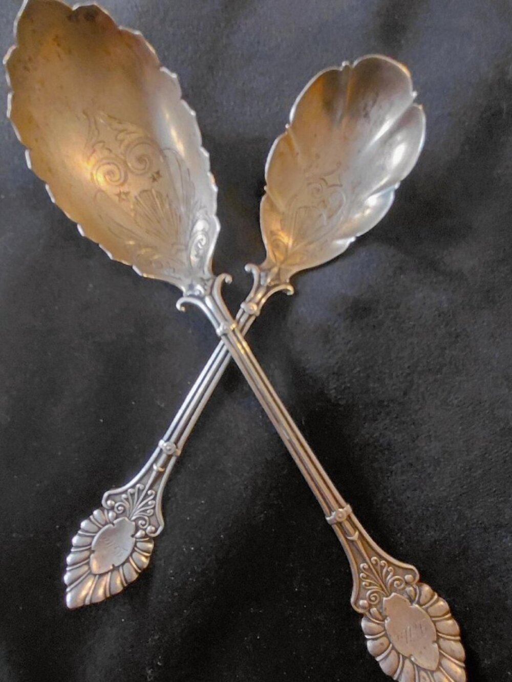 Dating from the mid 19th century, these spoons show the intricacy of the maker w